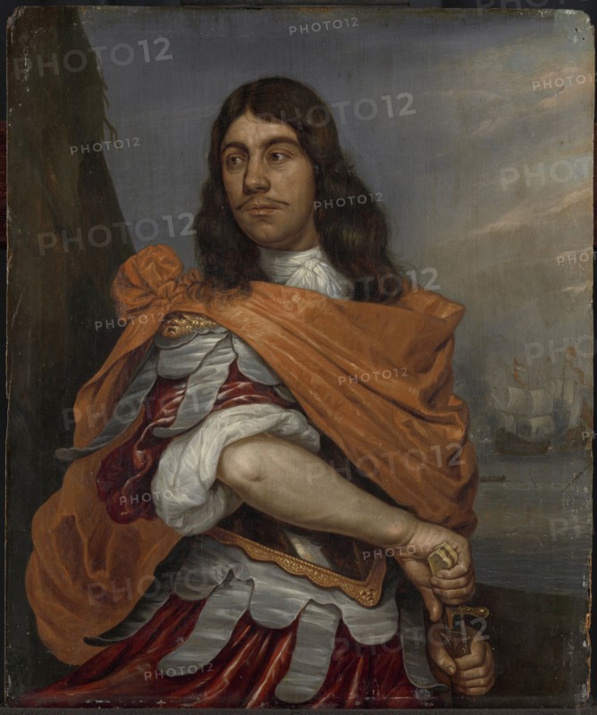 Portrait of Lieutenant-Admiral Cornelis Tromp in Roman Costume, Abraham Evertsz. van Westerveld, 1650 - 1692