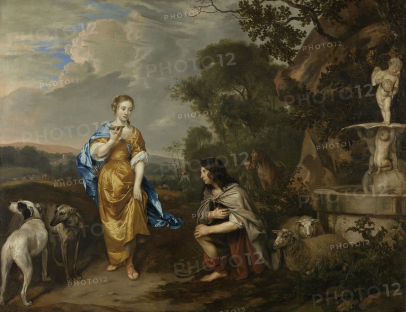 Double portrait of a young couple as Granida and Daiphilo, Jan Mijtens, c. 1640 - c. 1670