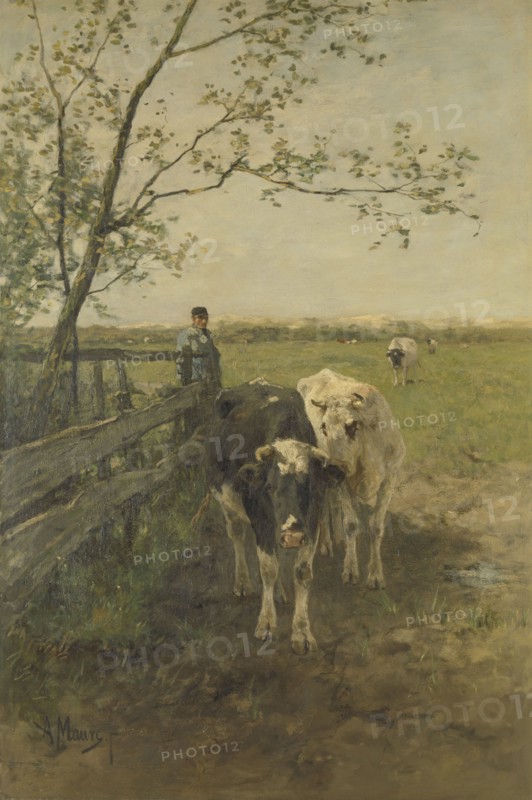 The milk bend, Anton Mauve, 1870 - 1888