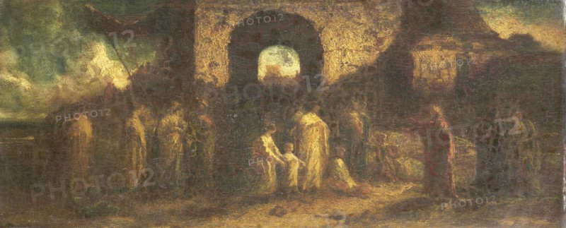 Christ blesses the children, Adolphe Joseph Thomas Monticelli, 1870 - 1886
