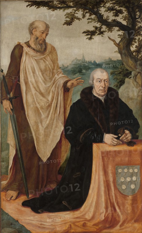 Portrait of the Donor Matelief Dammasz. with Saint Paul, Maarten van Heemskerck, 1564