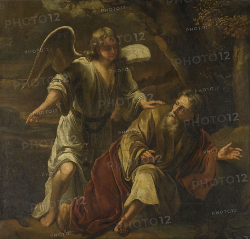 Biblical Scene, perhaps the Prophet Elijah Visited by an Angel, attributed to Ferdinand Bol, c. 1645 - c. 1669