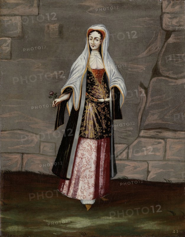 Woman from the Island of Mykonos Greece, workshop of Jean Baptiste Vanmour, 1700 - 1737