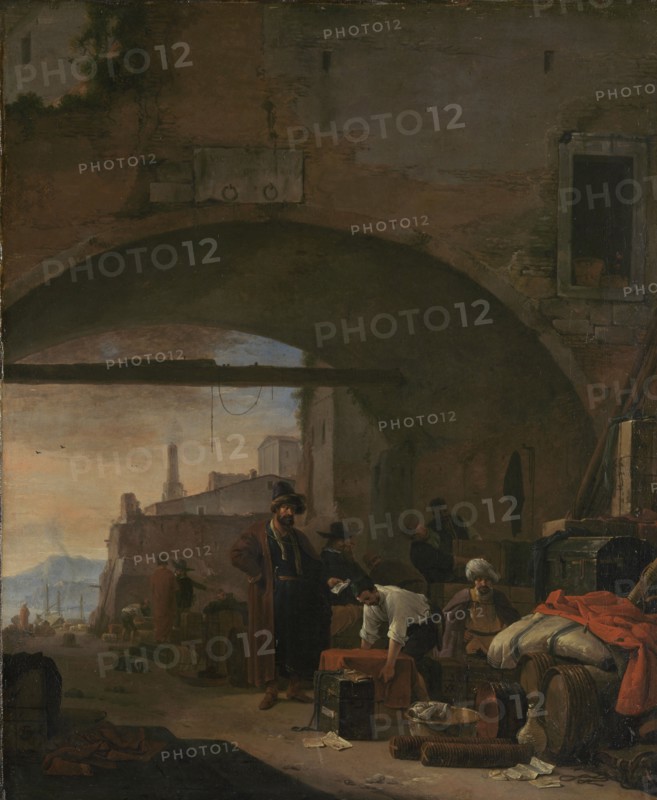 View of a Levantine Port, Thomas Wijck, 1640 - 1677