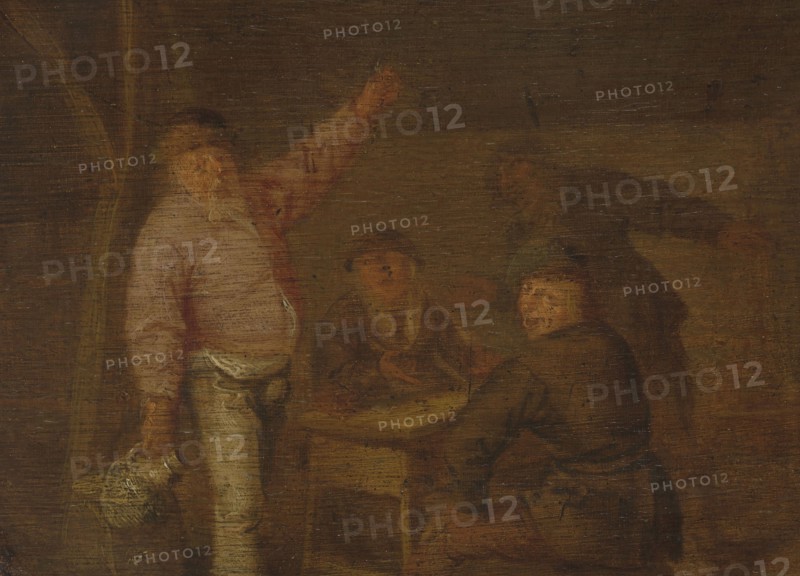 Peasants Drinking in a Barn, Pieter Hermansz. Verelst, c. 1628 - c. 1650