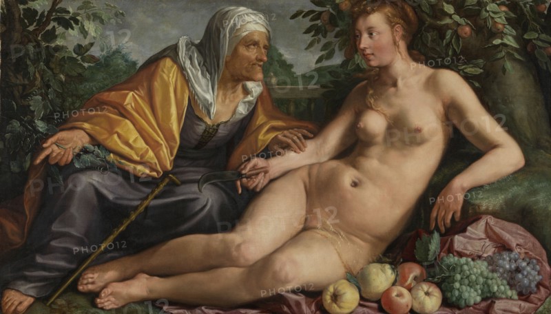 Vertumnus and Pomona, Hendrick Goltzius, 1613