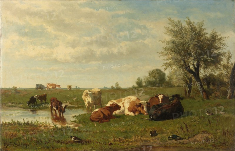 Cows in a Meadow, Gerard Bilders, 1860 - 1865