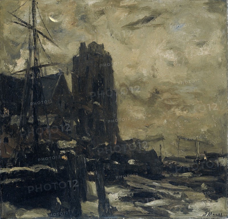 Dordrecht at night, The Netherlands, Jacob Maris, c. 1870 - c. 1899
