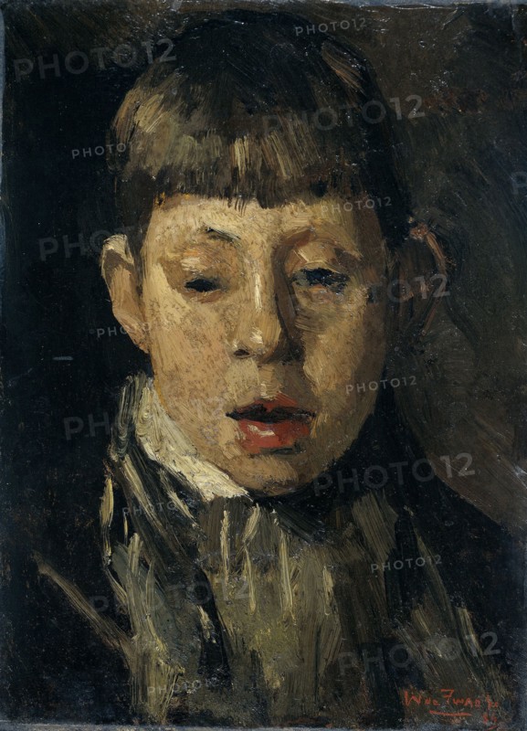 Boys head, Willem de Zwart, c. 1880 - c. 1890