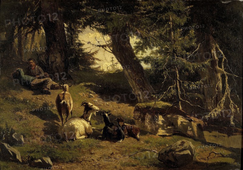 Swiss Landscape, Gerard Bilders, 1860