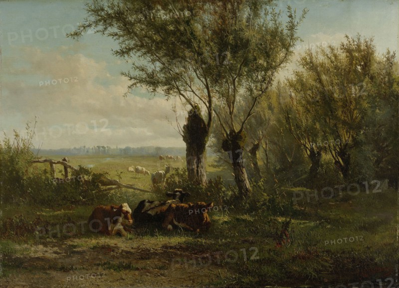 Meadow near Oosterbeek, The Netherlands, Gerard Bilders, 1860