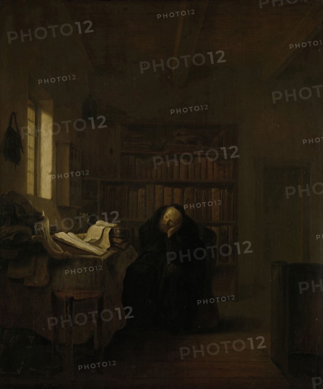 A Scholar in his Study (The Old Savant), Salomon Koninck, 1635 - 1656