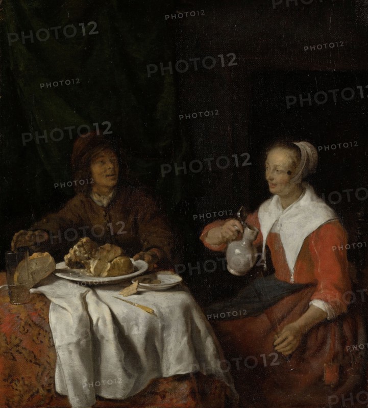 Man and Woman at a Meal, GabriÃ«l Metsu, 1650 - 1660