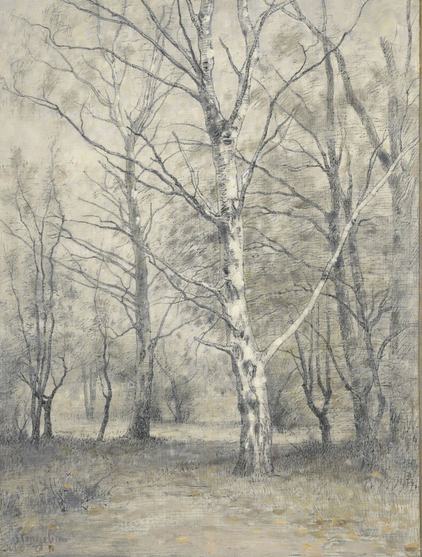 Forest of birch trees, Alphonse Stengelin, 1875 - 1910