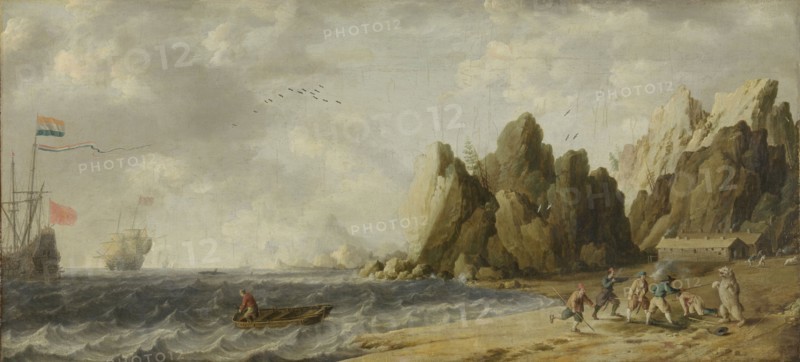 Polar bear hunt on the coast of Norway?, Bonaventura Peeters (I), 1635 - 1652