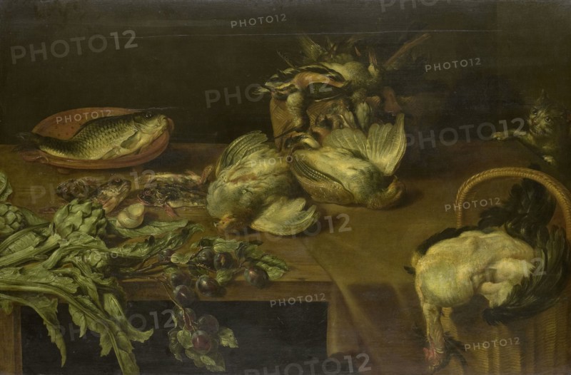 Still Life with Birds and Fish, Alexander Adriaensen, 1632