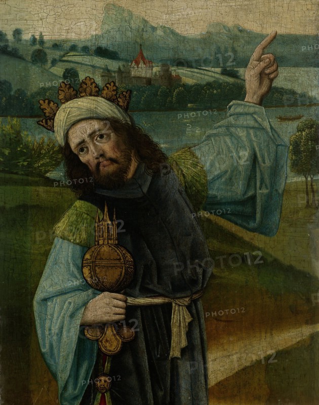 King Melchior, one of the Three Magi, Pointing at the Star, fragment from An Adoration of the Magi, Anonymous, c. 1480 - c. 1490