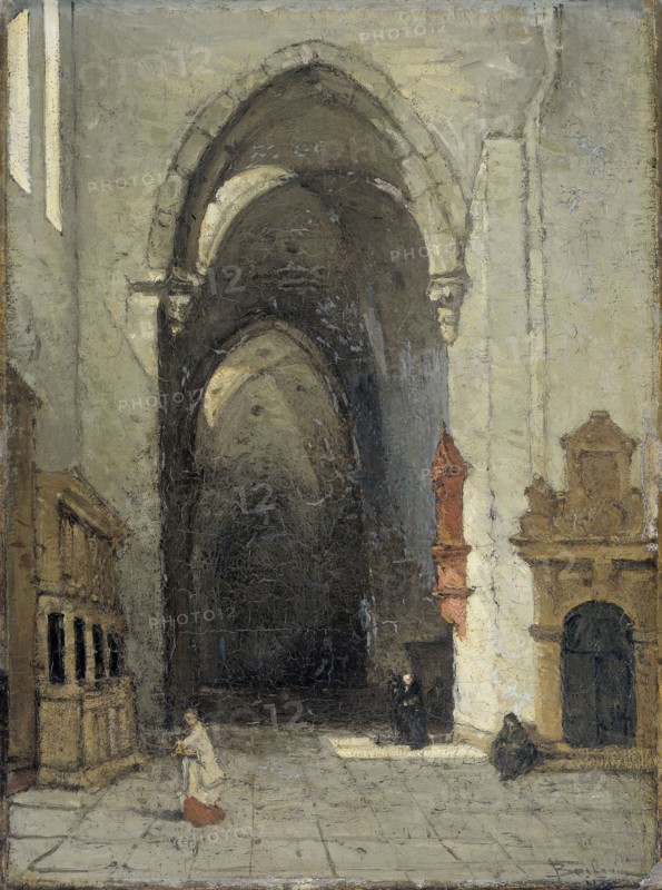 Interior of the cathedral in Trier, Johannes Bosboom, 1870 - 1880
