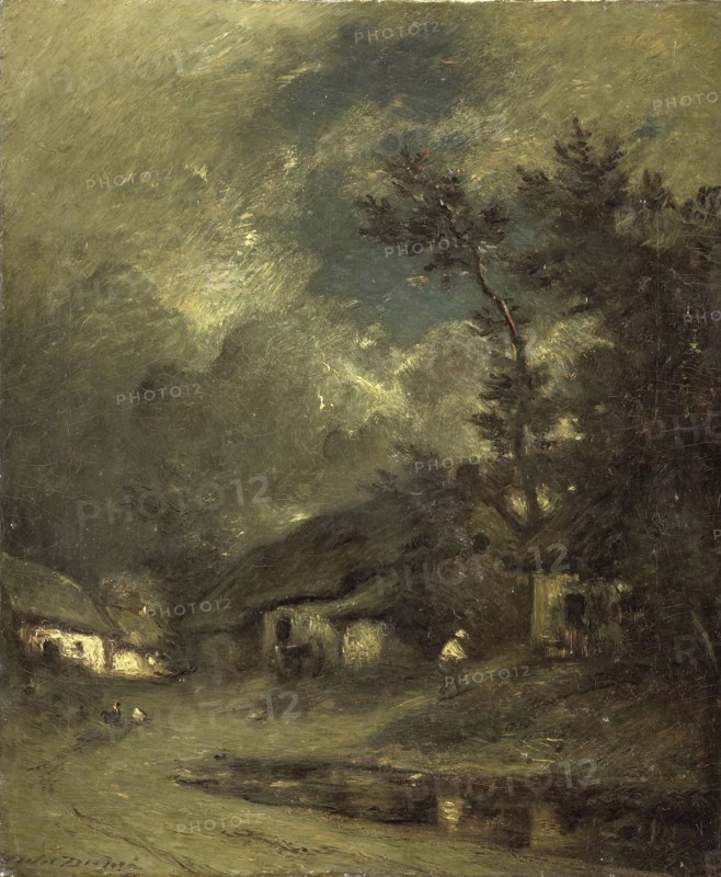 Village by night, Jules Dupré, 1840 - 1889