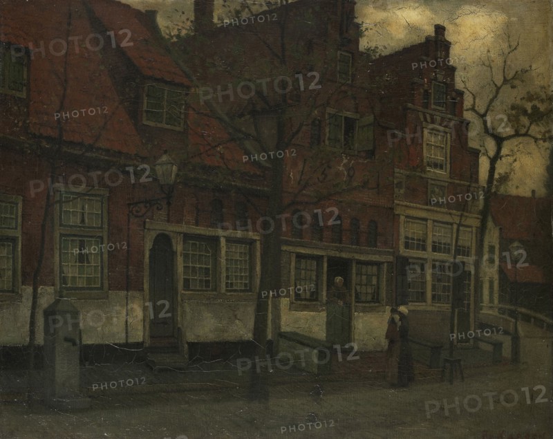 Houses in the Breedstraat in Enkhuizen, The Netherlands, Eduard Karsen, 1885 - 1900