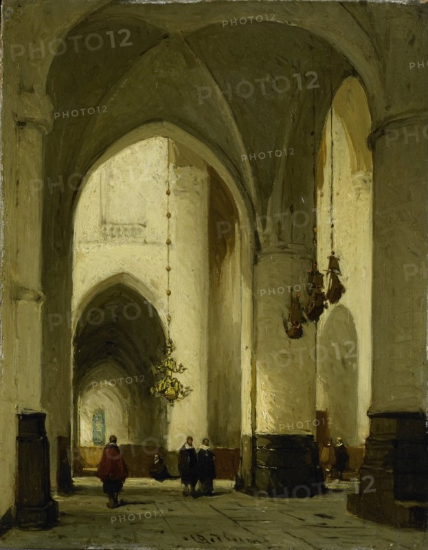 Interior of the Great or St. Bavo Church in Haarlem, The Netherlands, Johannes Bosboom, c. 1860 - c. 1891