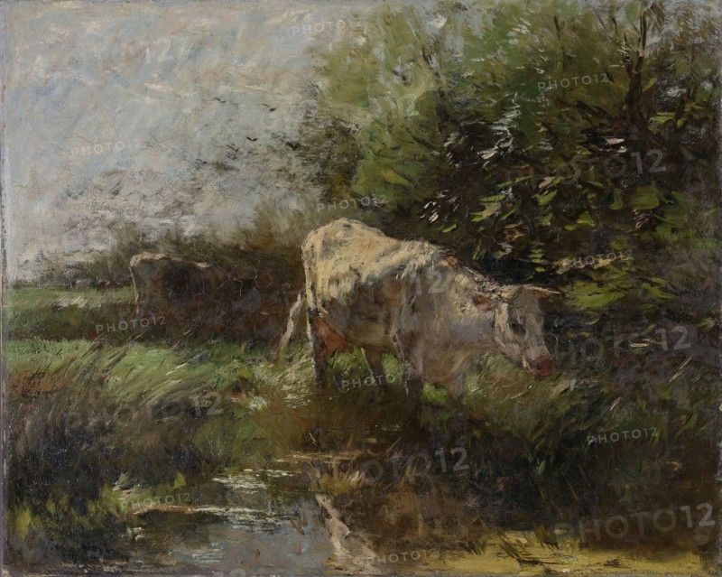 Meadow with cows, Willem Maris, c. 1880 - c. 1910