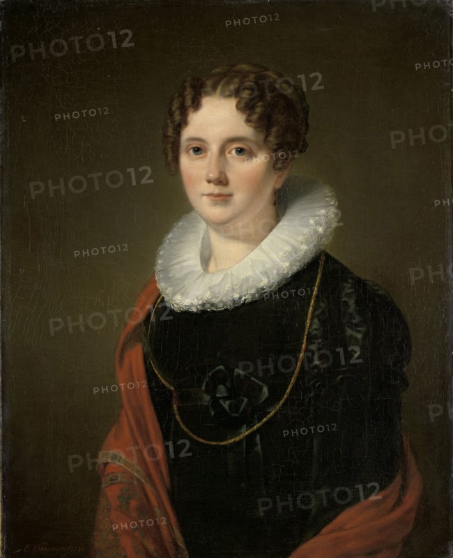 Portrait of Marie Allebé-Herckenrath, Grandmother of the Painter August Allebé, Cornelis Kruseman, 1820