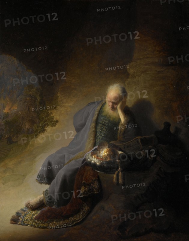 Jeremiah Lamenting the Destruction of Jerusalem, Rembrandt Harmensz. van Rijn, 1630