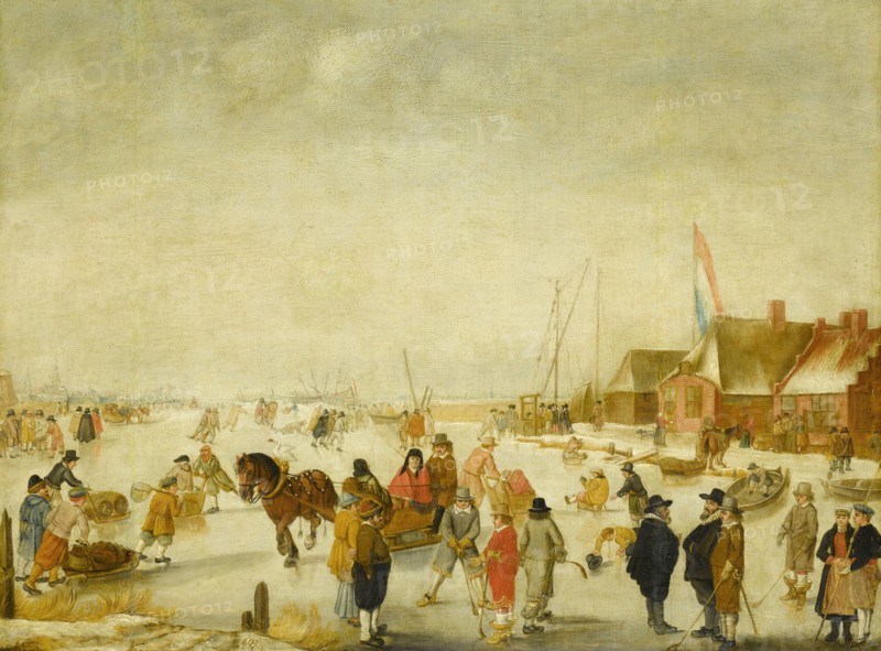 Amusement on the Ice, Barend Avercamp, 1630 - 1679
