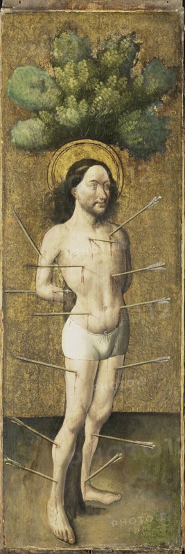 Saint Sebastian, circle of Meester E.S., c. 1460
