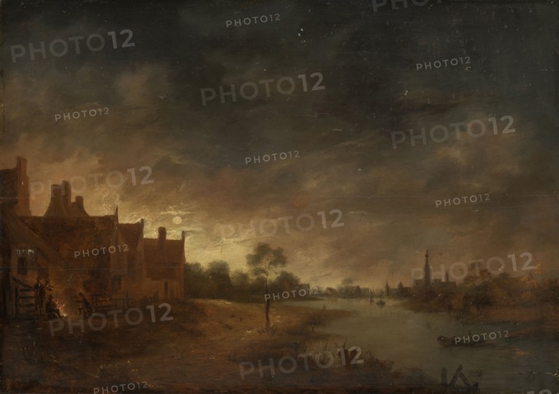 River view by moonlight, manner of Aert van der Neer, 1630 - 1700