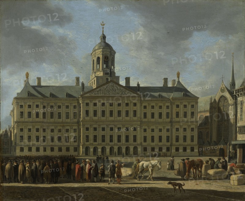The Town Hall on Dam Square, Amsterdam The Netherlands, Gerrit Adriaensz. Berckheyde, 1672