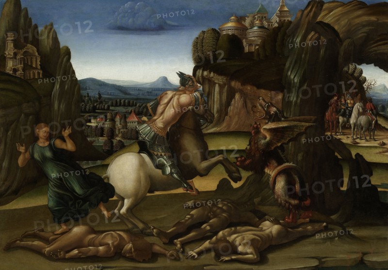 Saint George and the Dragon, workshop of Luca Signorelli, 1495 - 1505