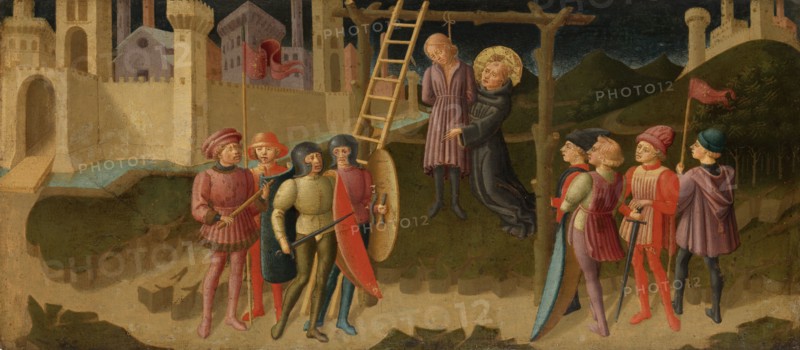 Saint Nicholas Saving a Hanged Man, attributed to Zanobi di Jacopo Machiavelli, c. 1470