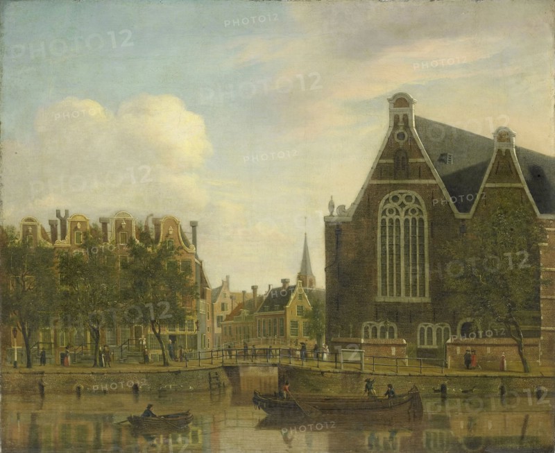 The so-called Boerenverdriet (Peasant's Lament) on the Spui of Amsterdam the Netherlands, Jan Ekels (I), 1750 - 1781