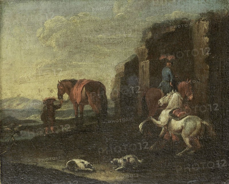 Italian Landscape, attributed to Pieter van Bloemen, 1700 - 1720