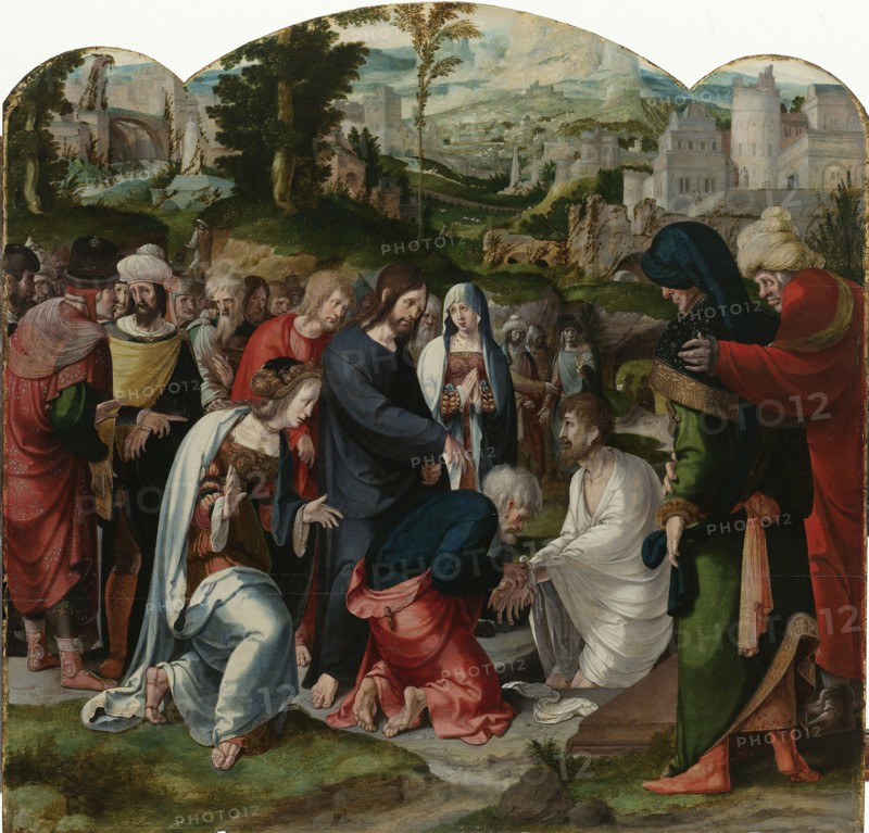 The Raising of Lazarus, attributed to Aertgen Claesz van Leyden, c. 1530 - c. 1535