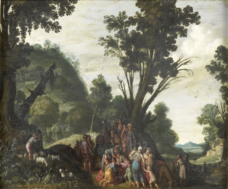 The meeting of Jacob and Esau, attributed to Jacob Symonsz Pynas, c. 1610 - 1620