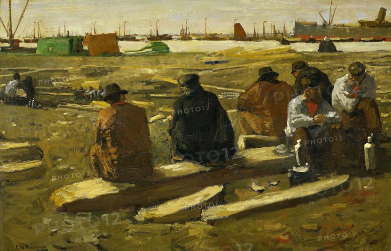 Lunchtime at the Building Site on the Van Diemenstraat in Amsterdam, George Hendrik Breitner, c. 1897