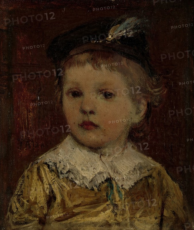 Portrait of Willem, presumably Willem Matthijs Maris Jbzn, son of Jacob Maris, Jacob Maris, c. 1876