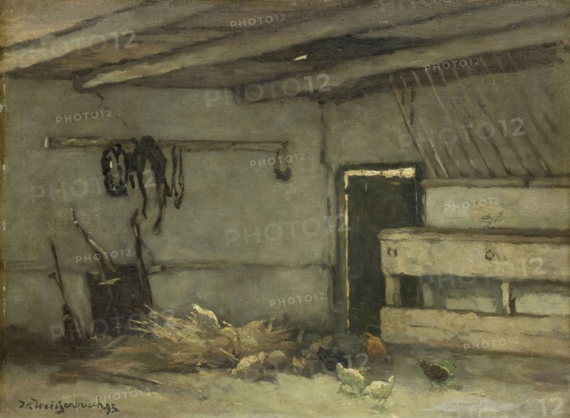 Stable Interior, Johan Hendrik Weissenbruch, 1895