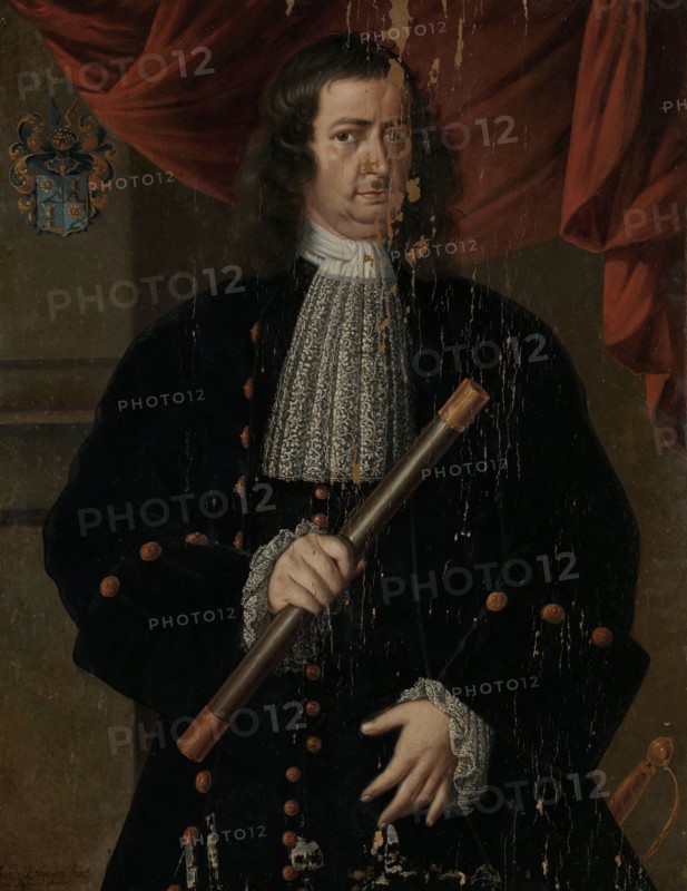 Portrait of Christoffel van Swoll (Swol, Zwol), Governor-General of the Dutch East Indies, Hendrik van den Bosch, 1713 - 1718