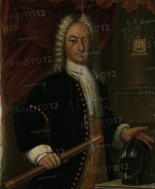 Portrait of Diederik van Durven, Governor-General of the Dutch East Indies, Hendrik van den Bosch, 1729 - 1736