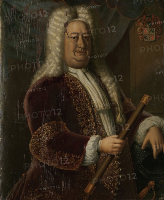 Portrait of Dirk van Cloon, Governor-General of the Dutch East Indies, Hendrik van den Bosch, 1733