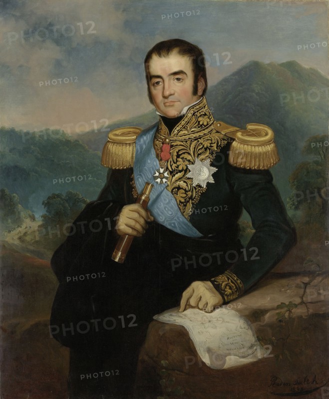 Posthumous Portrait of Herman Willem Daendels, Governor-General of the Dutch East Indies, Raden Sarief Bastaman Saleh, 1838