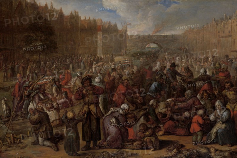 Distribution of Herring and White Bread at the Relief of Leiden The Netherlands, 3 October 1574, Otto van Veen, 1574 - 1629