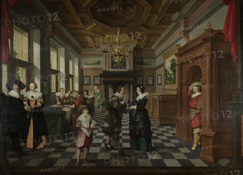 An Interior, One of a seven-part room decoration, Dirck van Delen, 1630 - 1632