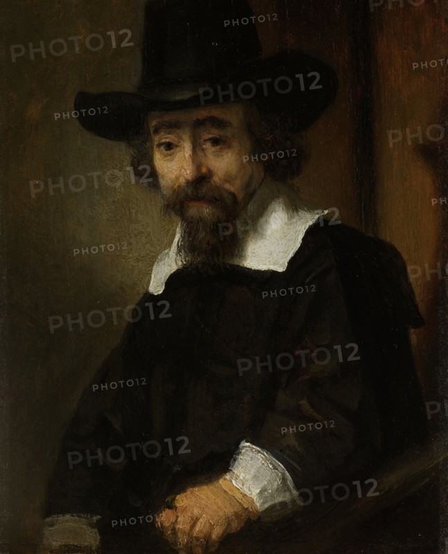 Portrait of a man, thought to be Dr. EphraÃ¯m Bueno, Rembrandt Harmensz. van Rijn, 1645 - 1647