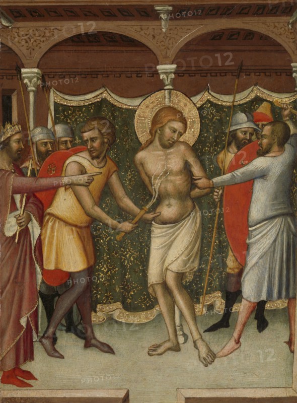 The Flagellation, Luca di TommÃ¨, c. 1365