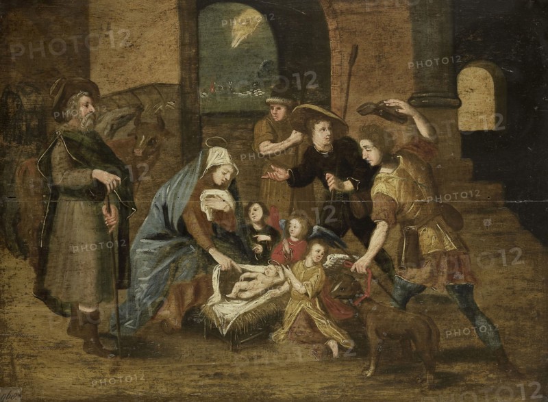 Adoration of the Shepherds, copy after Maerten de Vos, 1580 - 1699